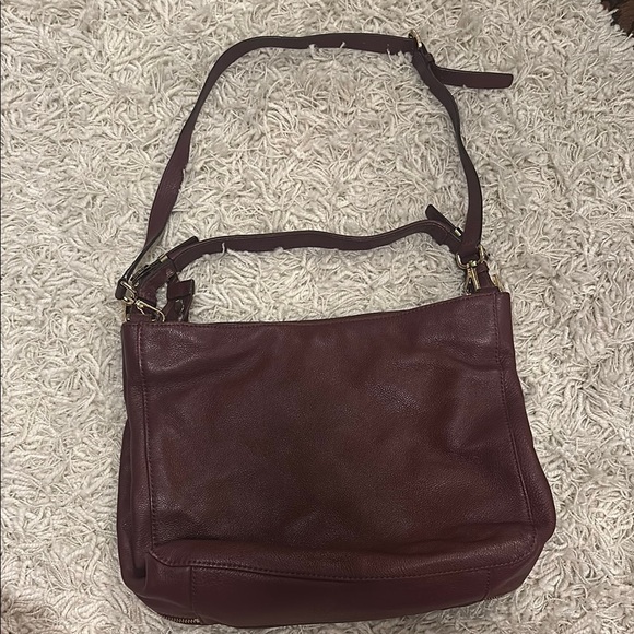 Michael Kors Burgundy Leather Shoulder Bag - Picture 2 of 3